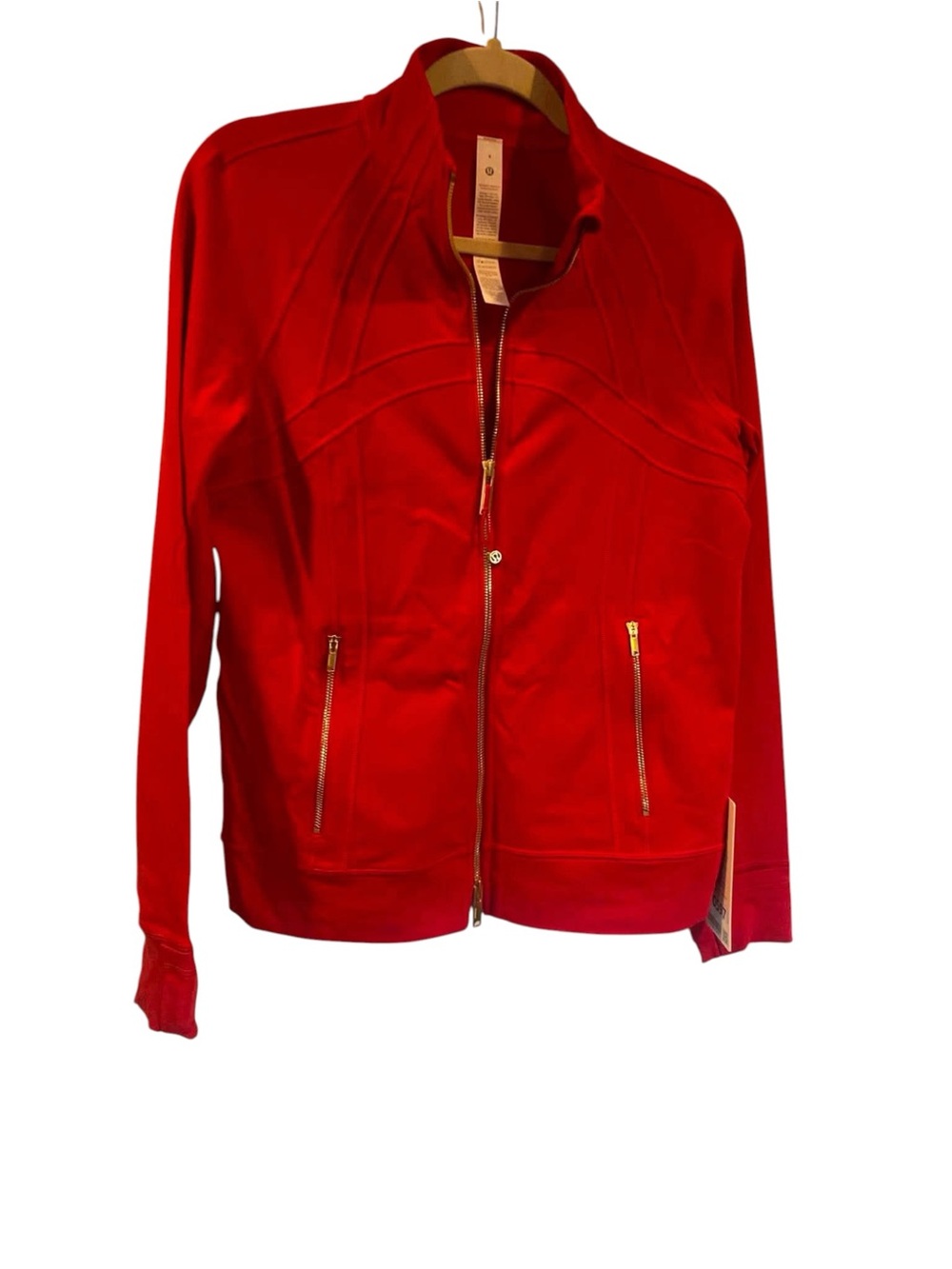 NWT Lululemon Define Track Jacket Luon OXFORD RED/GOLD Size: 8